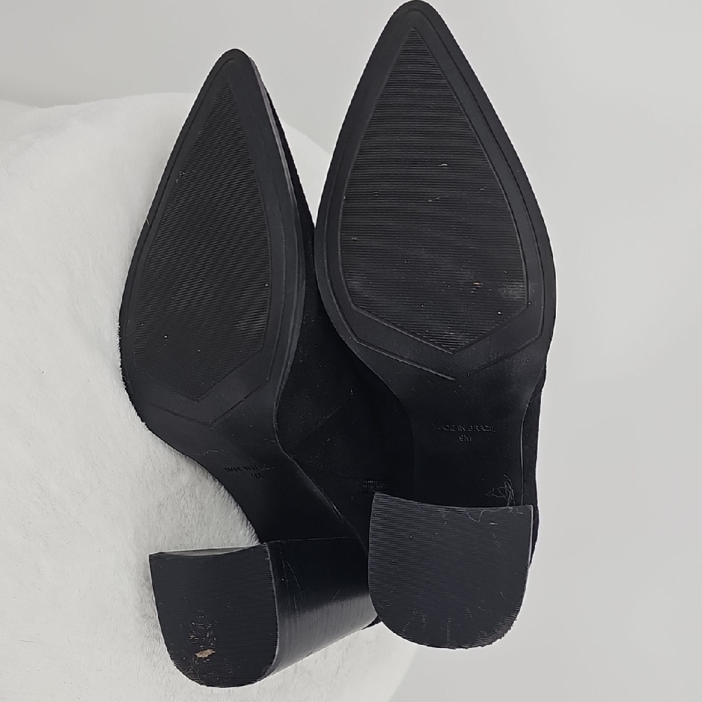 Steve Madden Touchdown Black Faux Suede Bootie Size 9 - Picture 6 of 8